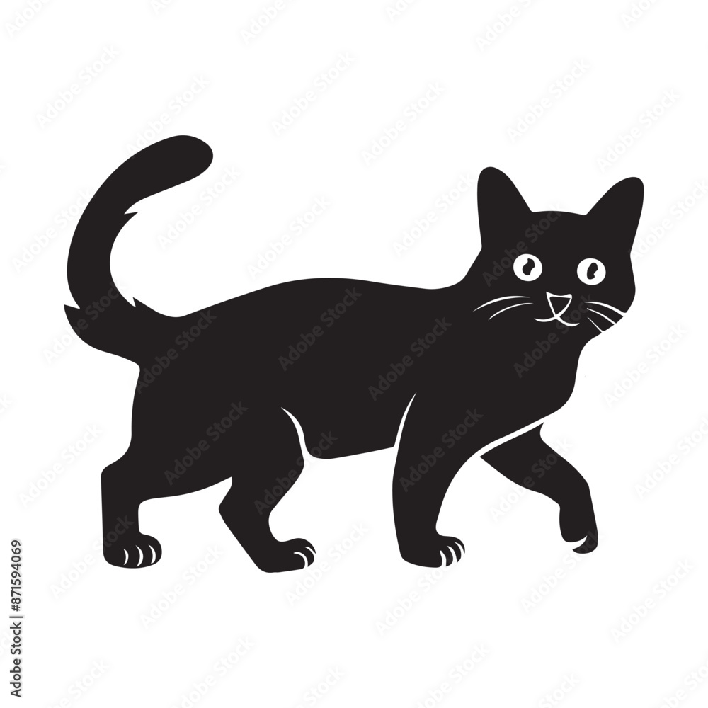 Black cat vector silhouette Black cat vector silhouette