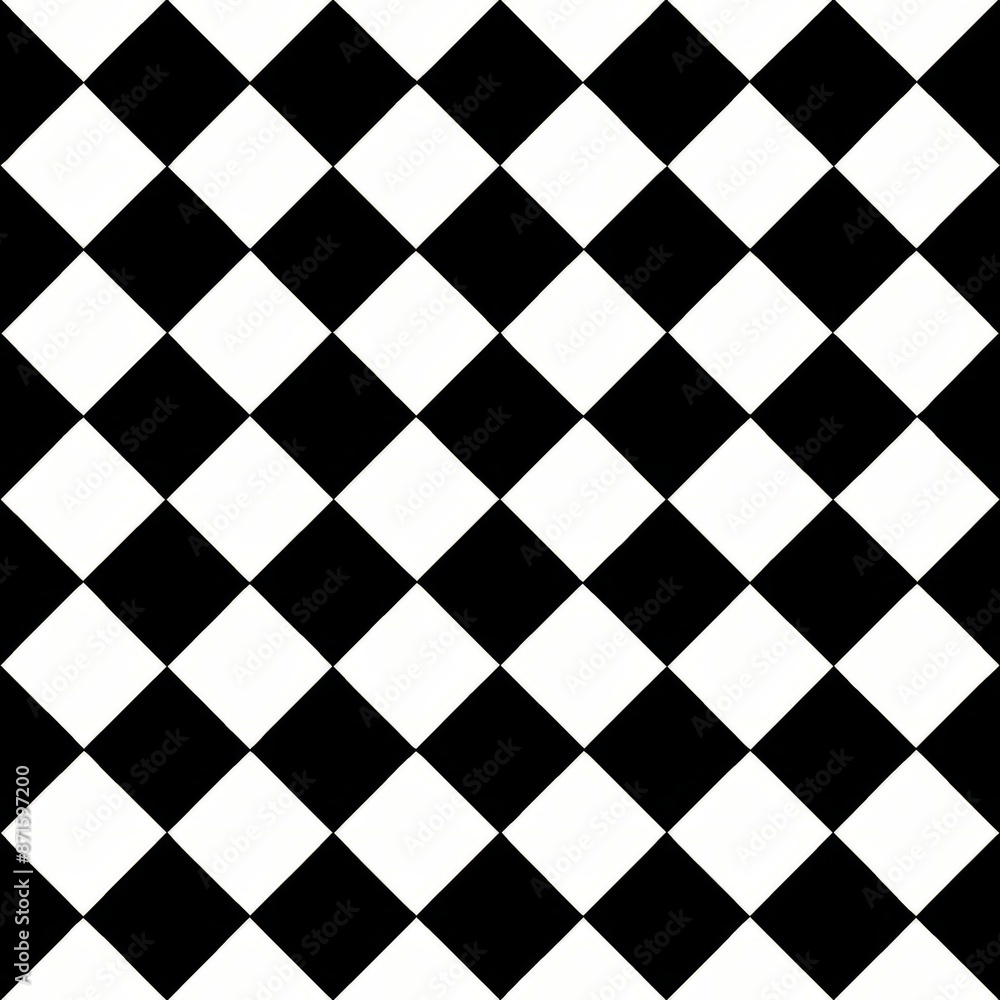 seamless pattern of classic black and white checkered design, Generative AI seamless pattern of classic black and white checkered design, Generative AI