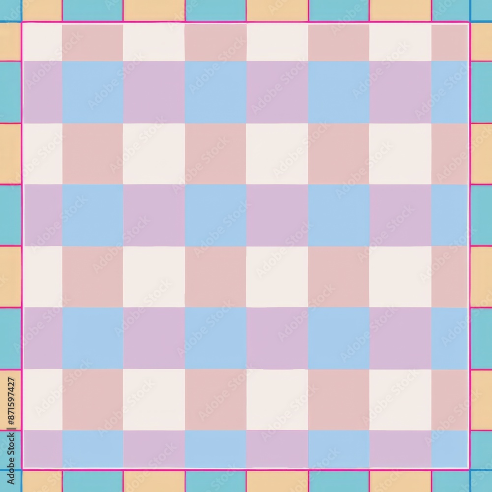 seamless pattern of pastel-toned checkered design for a soft look, Generative AI seamless pattern of pastel-toned checkered design for a soft look, Generative AI
