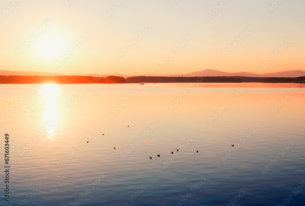 Obraz premium Sea landscape. Summer sunny water scene. Sea harbor