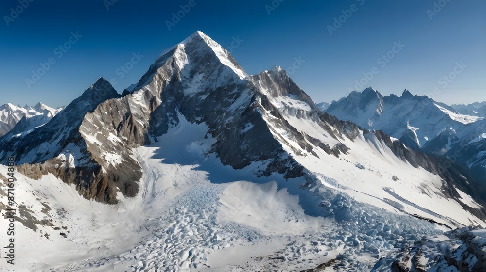 Swiss mountains in winter: snowy landscape panoramic view Swiss mountains in winter: snowy landscape panoramic view