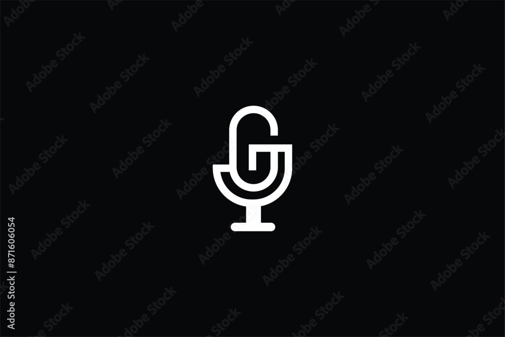 hand holding a microphone, initial letter G podcast usable logo template, Mic podcast logo broadcast icon sound wave voice technology, hand holding a microphone, initial letter G podcast usable logo template, Mic podcast logo broadcast icon sound wave voice technology,