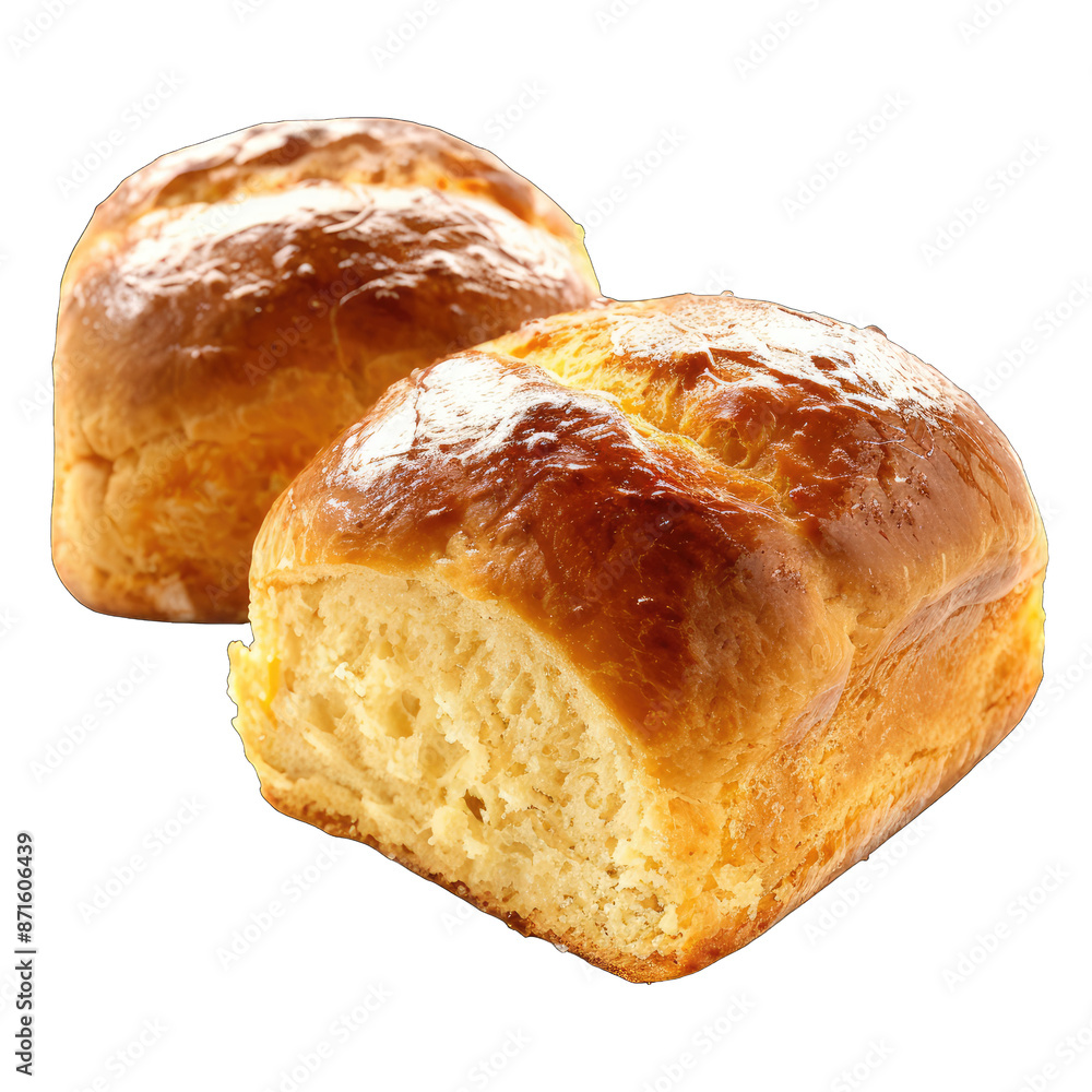 Fluffy buns isolated on white or transparent background Fluffy buns isolated on white or transparent background