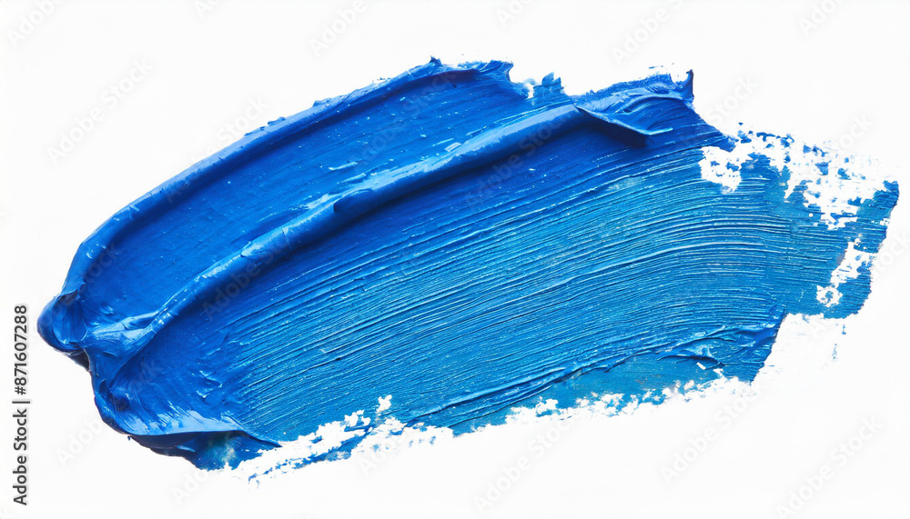 isolated stroke of blue oil paint on white background isolated stroke of blue oil paint on white background