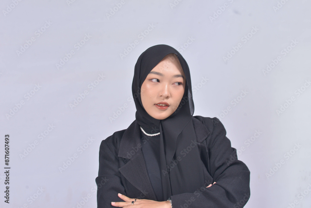 Asian Hijab Woman with Face Expressions and Gestures Asian Hijab Woman with Face Expressions and Gestures