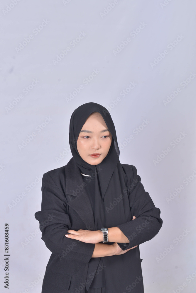 Asian Hijab Woman with Face Expressions and Gestures Asian Hijab Woman with Face Expressions and Gestures
