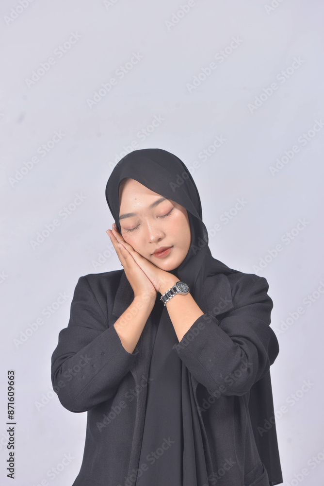 Asian Hijab Woman with Face Expressions and Gestures Asian Hijab Woman with Face Expressions and Gestures