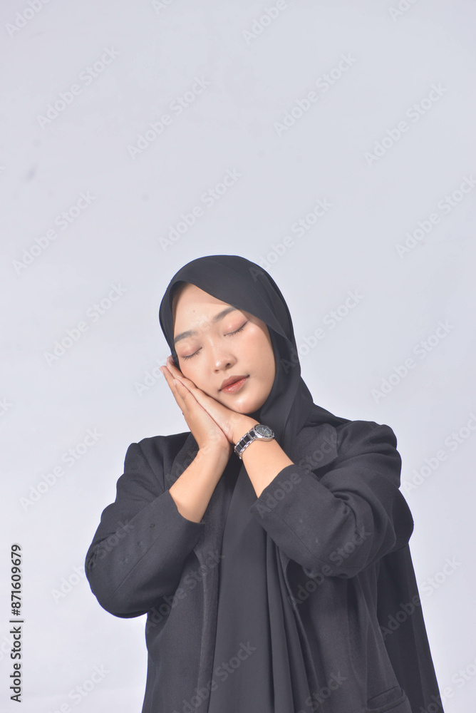 Asian Hijab Woman with Face Expressions and Gestures Asian Hijab Woman with Face Expressions and Gestures