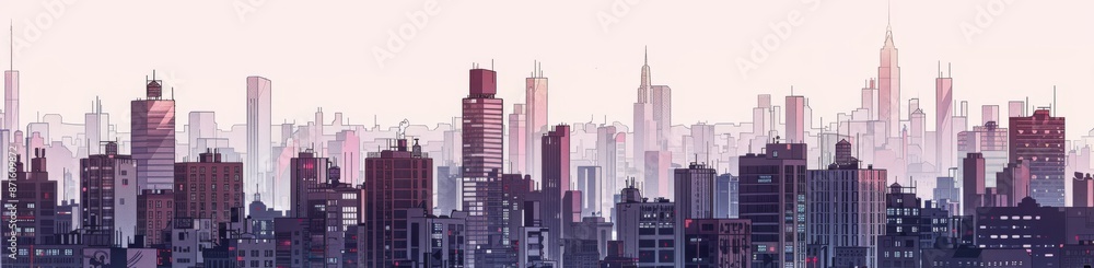 cityscape on a white background cityscape on a white background