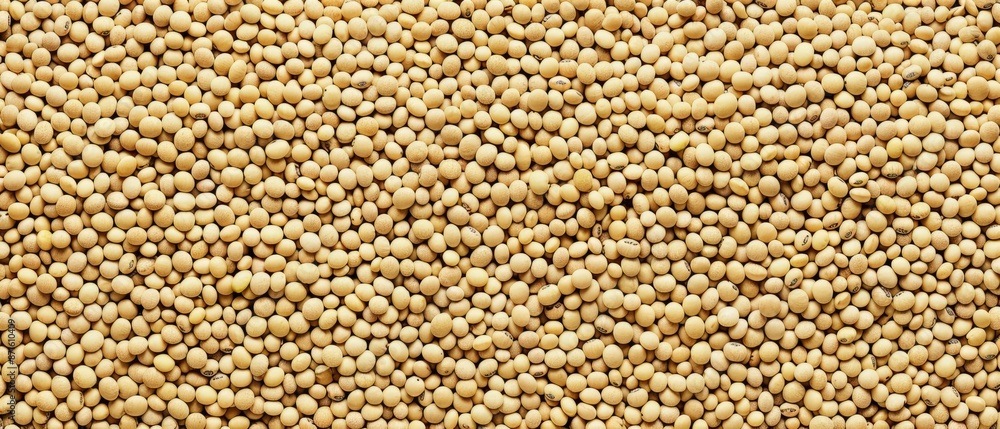 Panoramic close-up, high detail scan of soybean material, Generative AI Panoramic close-up, high detail scan of soybean material, Generative AI