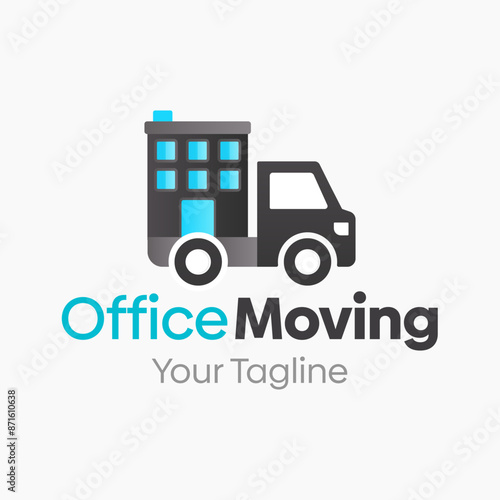 Office Moving Logo Vector Template Design. Good for Business, Startup, Agency, and Organization