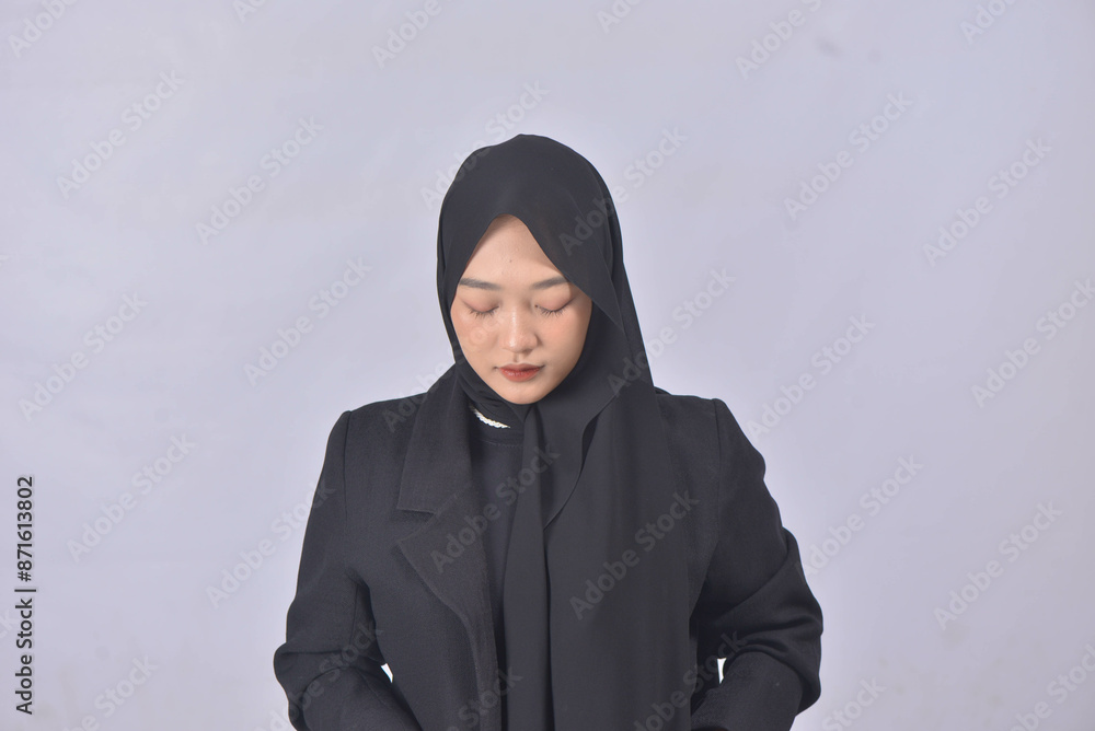 Asian Hijab Woman with Face Expressions and Gestures Asian Hijab Woman with Face Expressions and Gestures