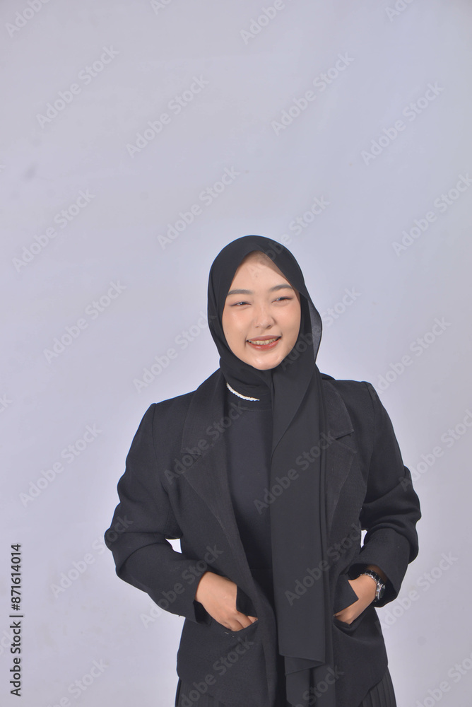 Asian Hijab Woman with Face Expressions and Gestures Asian Hijab Woman with Face Expressions and Gestures