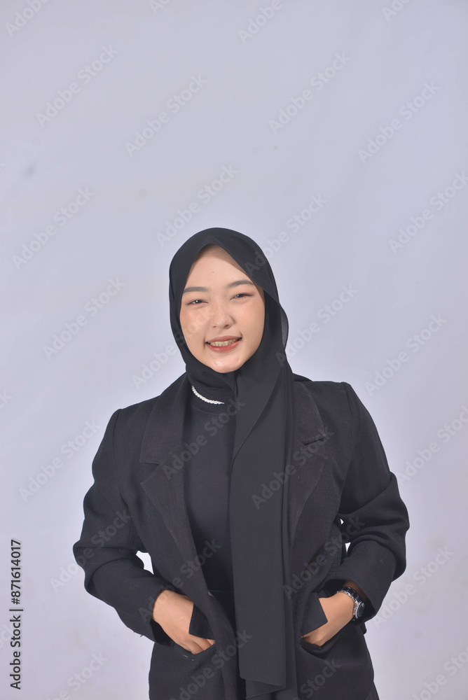 Asian Hijab Woman with Face Expressions and Gestures Asian Hijab Woman with Face Expressions and Gestures