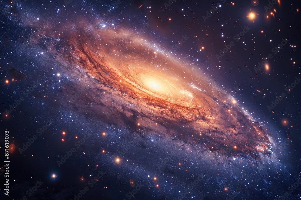 Naklejka premium space, stars, and galaxies