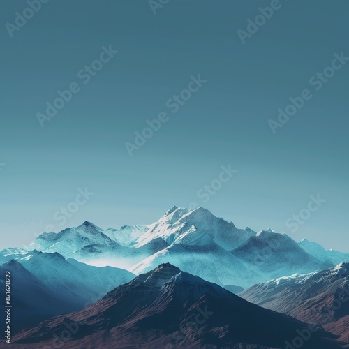 Wallpaper Mural mountains in the snow, mountain landscape in the morning Torontodigital.ca