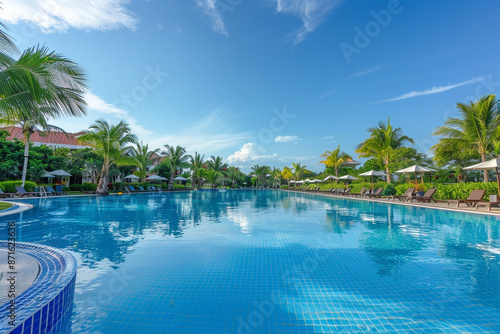 swimming pool with trees