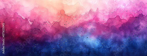 wide colourful watercolour textured background 