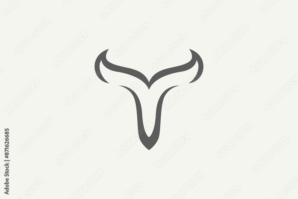 Obraz premium Illustration vector graphic of minimalist modern bull head. Good for logo