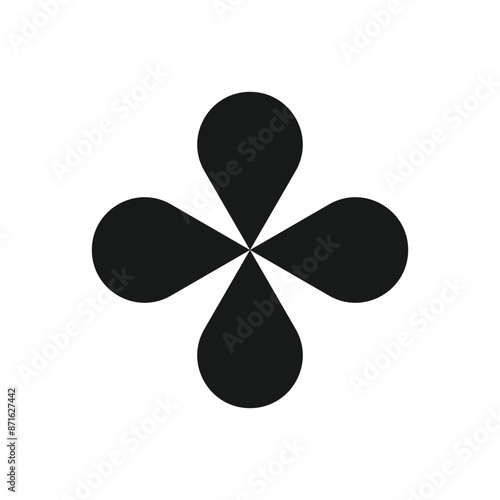 Aesthetic geometric shape flower icon for design and website
