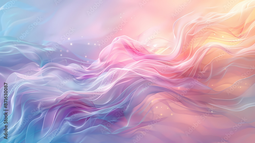 Abstract fluid waves in pastel colors with a dreamy, flowing texture. Abstract fluid waves in pastel colors with a dreamy, flowing texture.