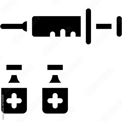 Syringe, Medicine, Medical, Healthcare And Medical, Tools And Utensils, Inoculation Icon