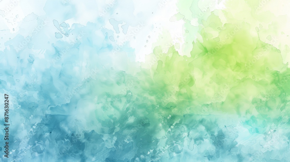 Fototapeta premium Abstract Watercolor Background with Blue and Green Hues.
