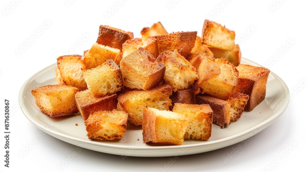 baked crusty bread on a plate baked crusty bread on a plate