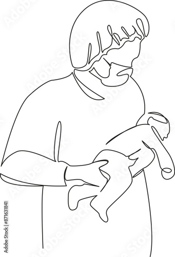 nurse with newborn baby
