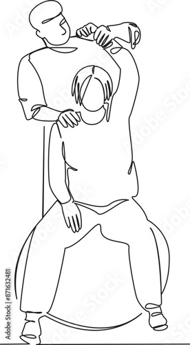 osteopath treating an elderly woman