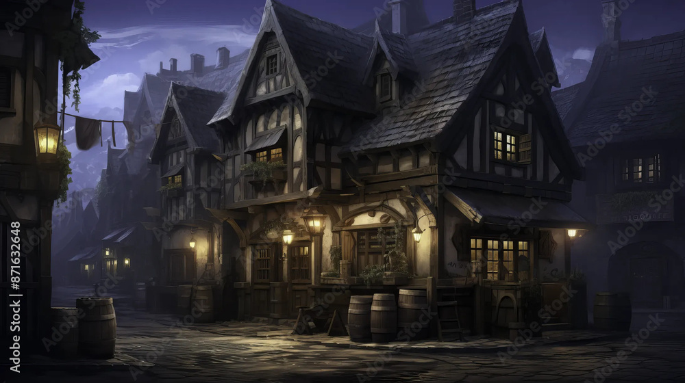 tavern, city, exterior, fantasy, setting, illustration Fantasy wallpaper, rpg landscape tavern, city, exterior, fantasy, setting, illustration Fantasy wallpaper, rpg landscape