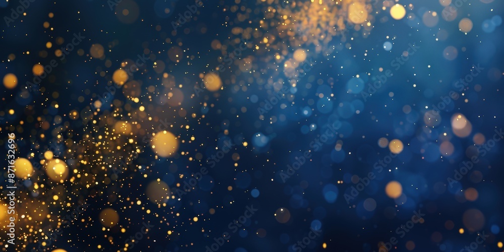Abstract Gold and Blue Bokeh Abstract Gold and Blue Bokeh