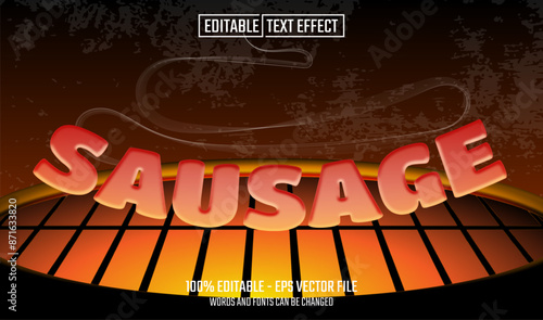 sausage editable text effect