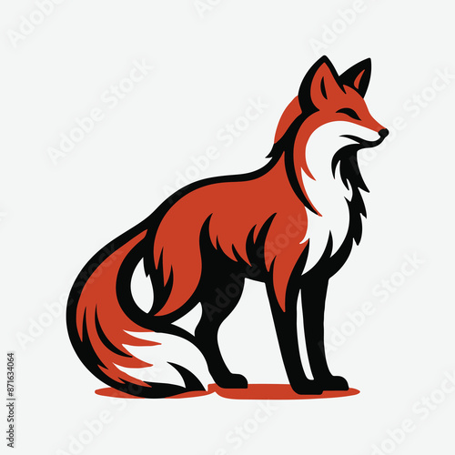 Majestic Fox Silhouette Vector: High-Quality Wildlife Illustration