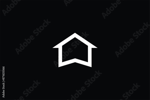 Property, residential contractor and General Contractor Company, home, real estate, building, property. creative elegant Monogram