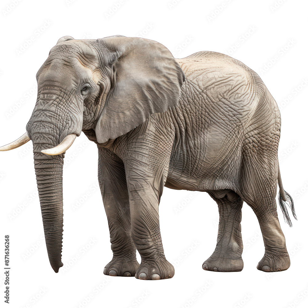 Portrait of Elephant in isolated on white and transparant background PNG Portrait of Elephant in isolated on white and transparant background PNG