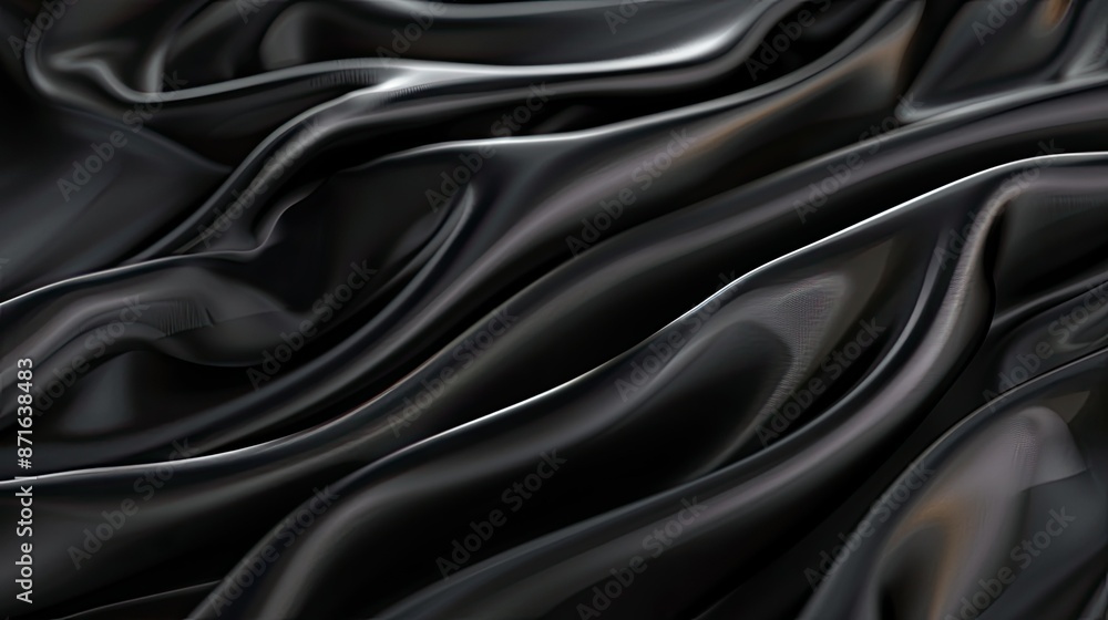 Abstract black background with a smooth texture, creating a sleek and modern aesthetic Abstract black background with a smooth texture, creating a sleek and modern aesthetic