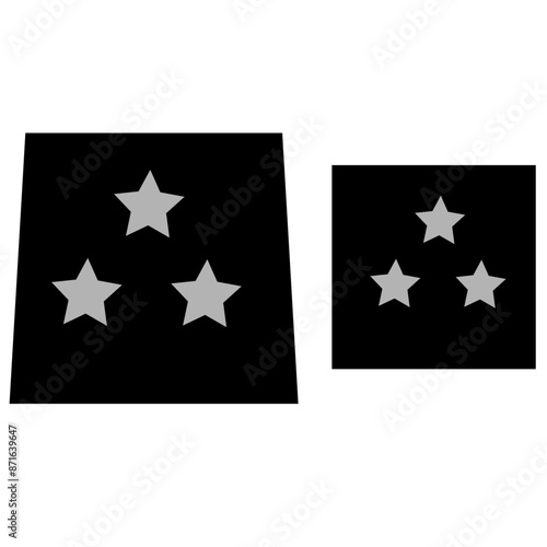 Galon de l'armée de terre française: Officier. Officier général. Général de division