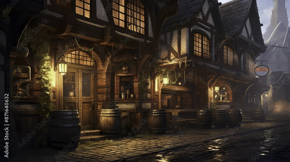 tavern, exterior, city, fantasy, medieval, scene Fantasy wallpaper, rpg landscape tavern, exterior, city, fantasy, medieval, scene Fantasy wallpaper, rpg landscape
