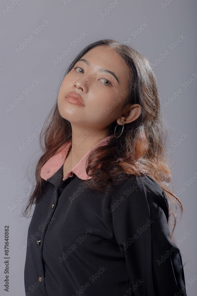 Asian Woman Face, Close-Up Shoot. Asian Woman Face, Close-Up Shoot.