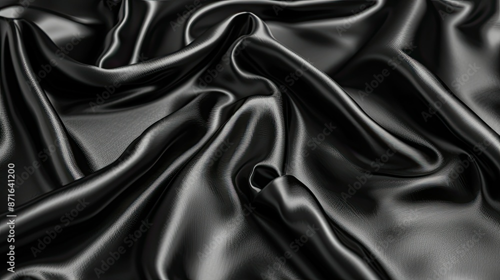 Fototapeta premium Close-up of smooth black texture, suitable for creating elegant and modern visual compositions