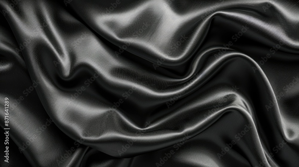 Fototapeta premium Close-up of smooth black texture, suitable for creating elegant and modern visual compositions