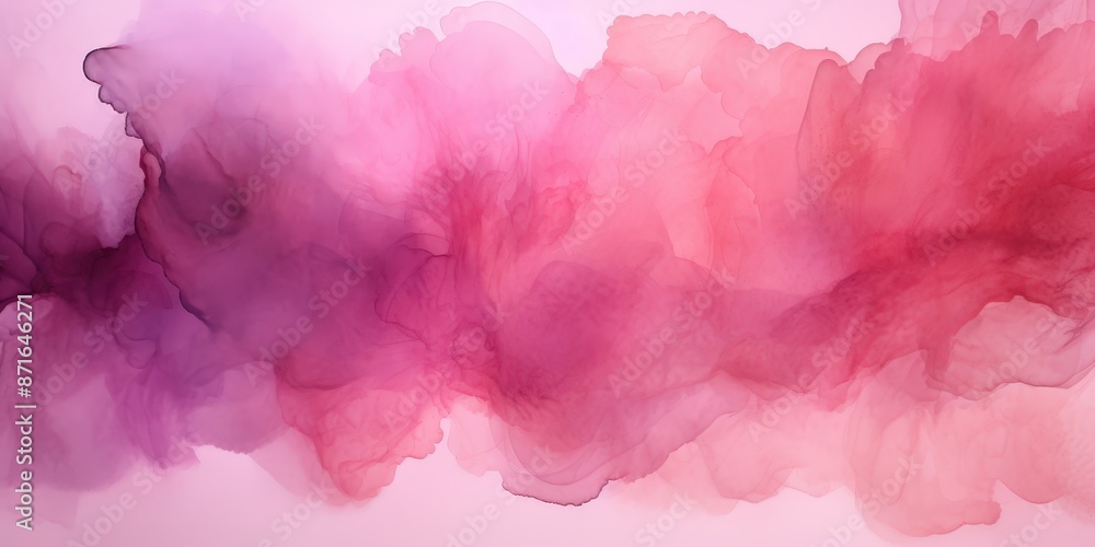 Fototapeta premium Abstract Pink Watercolor Painting