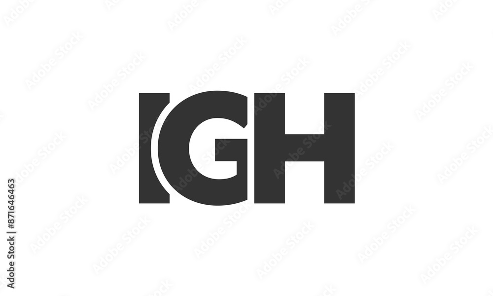 IGH logo design template with strong and modern bold text. Initial based vector logotype featuring simple and minimal typography. Trendy company identity. IGH logo design template with strong and modern bold text. Initial based vector logotype featuring simple and minimal typography. Trendy company identity.