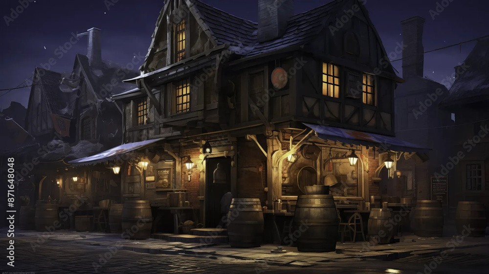 tavern, fantasy, magical, atmosphere, medieval, architecture Fantasy wallpaper, rpg landscape tavern, fantasy, magical, atmosphere, medieval, architecture Fantasy wallpaper, rpg landscape