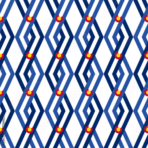 colorado flag rhombus pattern background. vector illustration