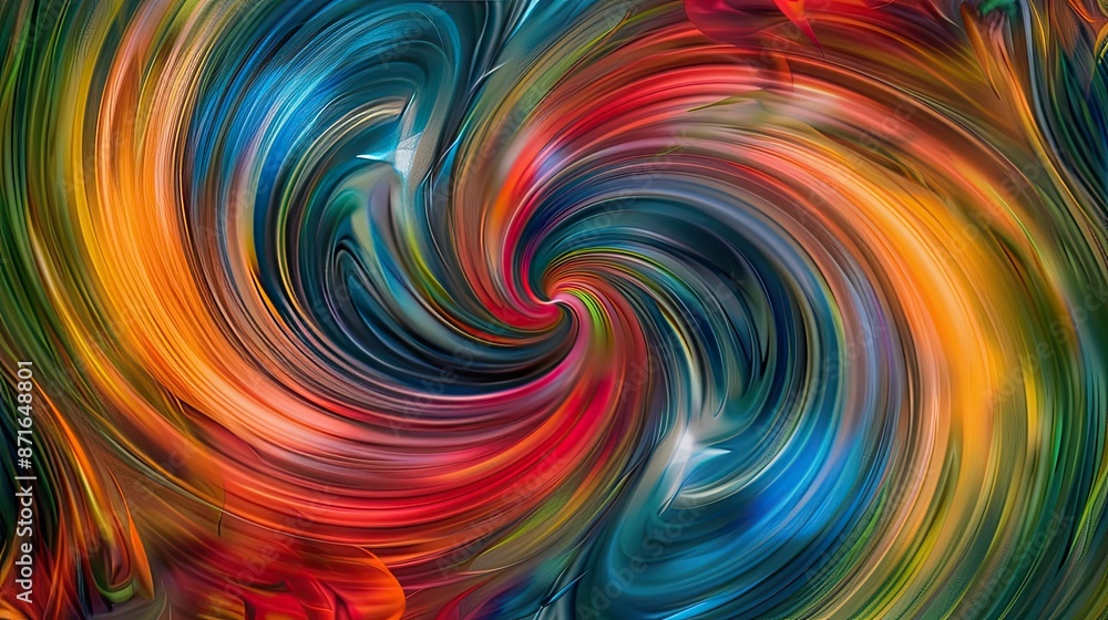 Fototapeta premium Vibrant swirls of abstract colors in motion