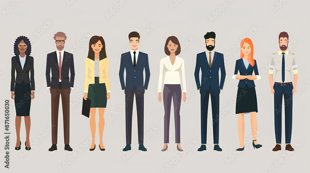 Obraz premium Vector collection of business people