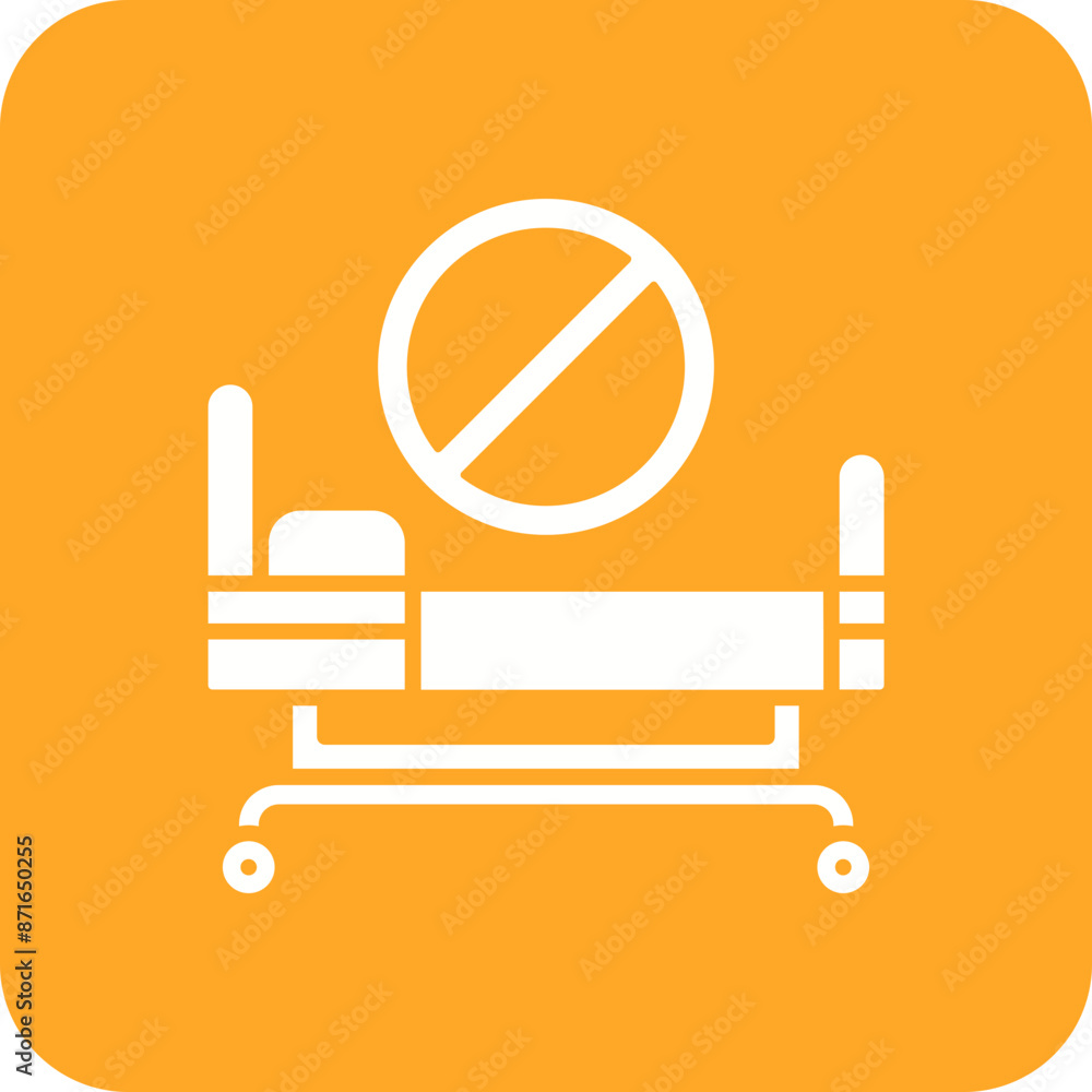 Fototapeta premium Bed shortage Icon