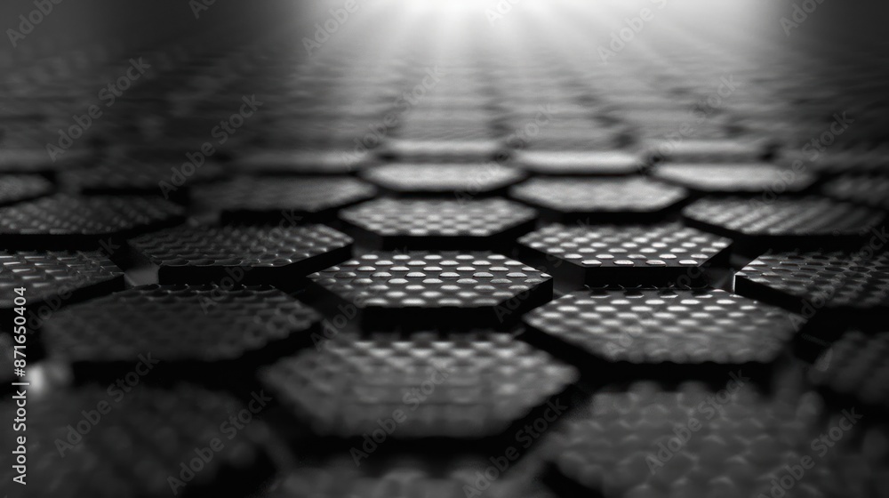 Abstract Hexagon Pattern with a Light Source Abstract Hexagon Pattern with a Light Source